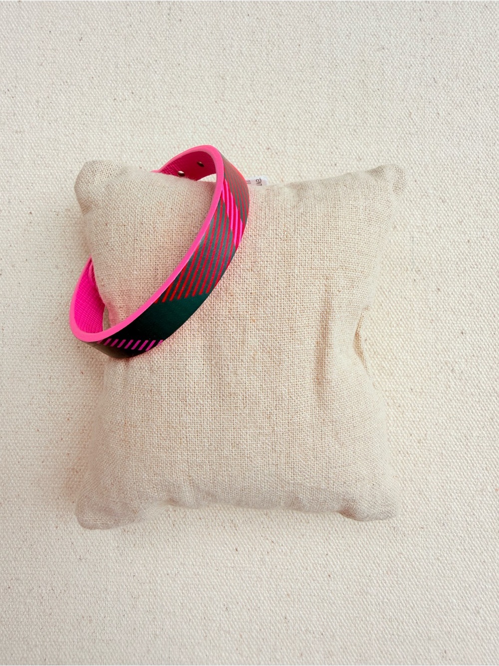*Single Leather Band* KEEP COLLECTIVE Retired Pin Closure Holiday Stripe